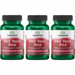 Swanson Red Yeast Rice bottle front showing organic quality and clarity for daily use
