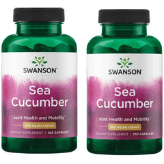 Swanson Sea Cucumber capsules bottle supports natural joint comfort and mobility.