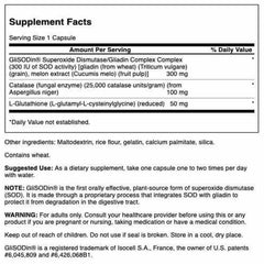 Swanson Sod Gliadin Complex bottle label showing 60 capsules and science-backed formulation.
