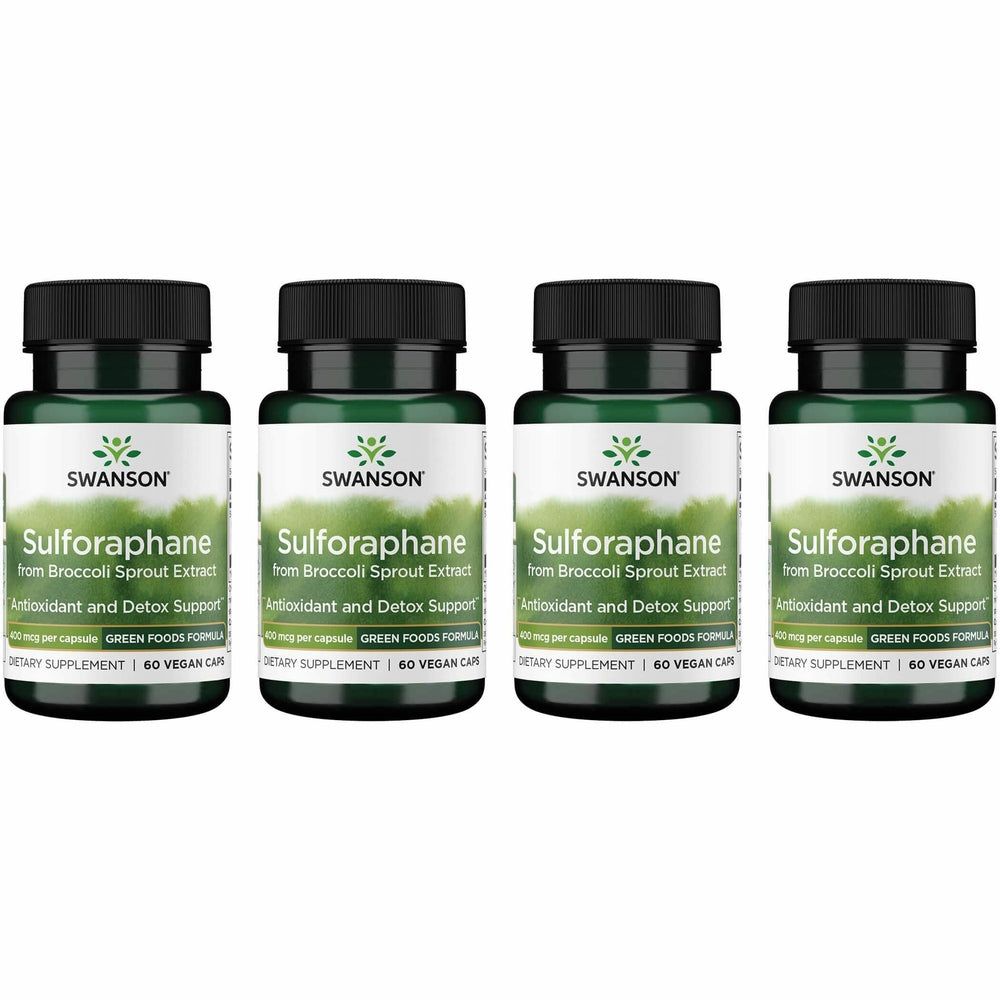 Swanson Sulforaphane bottle front with 0.4% sulforaphane label for daily support