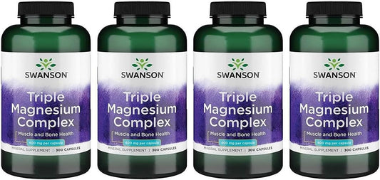 Swanson Triple Magnesium Complex bottle with capsules for daily mineral support