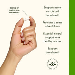 Close-up of Swanson Triple Magnesium Complex capsules for easy daily use.