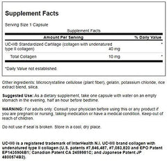 Swanson UC-II capsules close-up highlighting undenatured type II collagen.