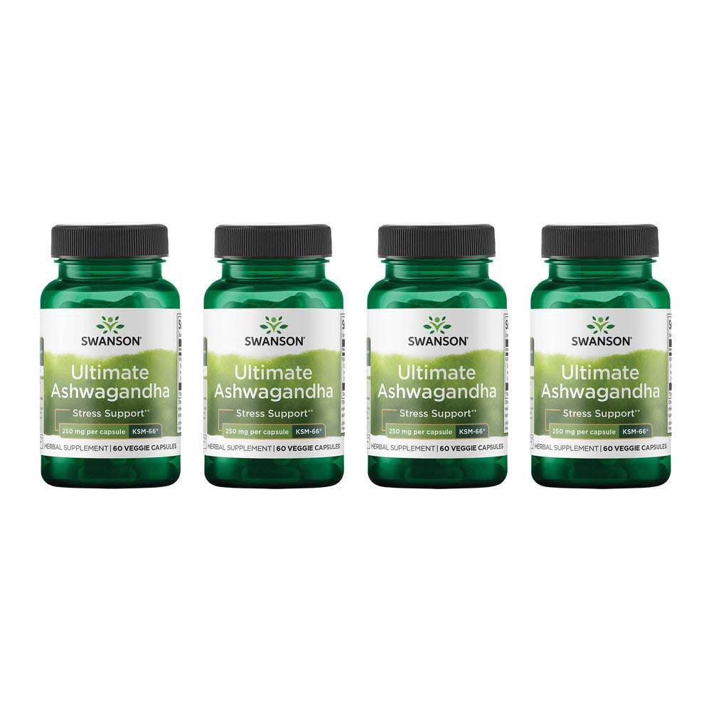 Swanson Ultimate Ashwagandha KSM-66 bottle for daily stress support