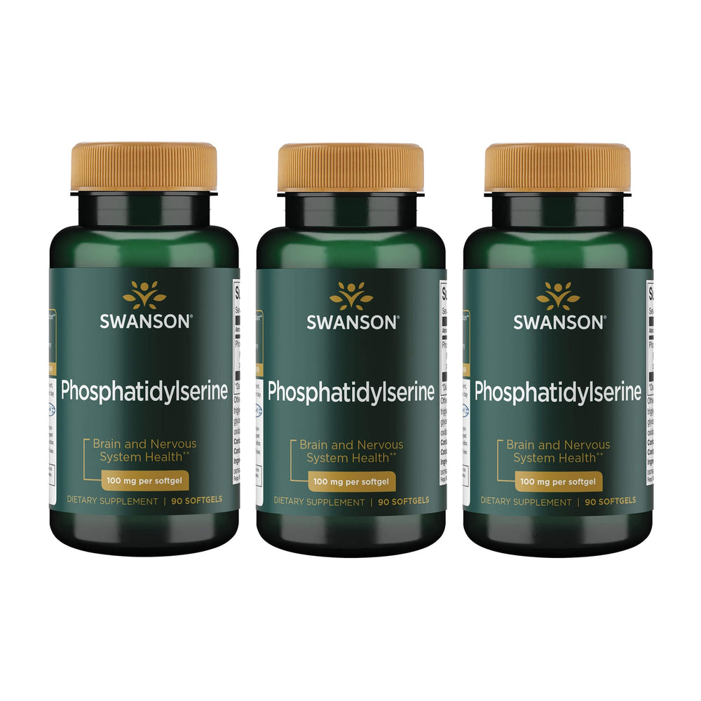 Swanson Ultra phosphatidylserine 100 mg bottle close-up, quality for daily cognitive support
