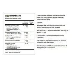 Swanson Ultra probiotic label details highlight 66B CFU and NutraFlora prebiotic.