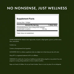 Swanson Ultra phosphatidylserine capsules on a neutral backdrop for daily focus.