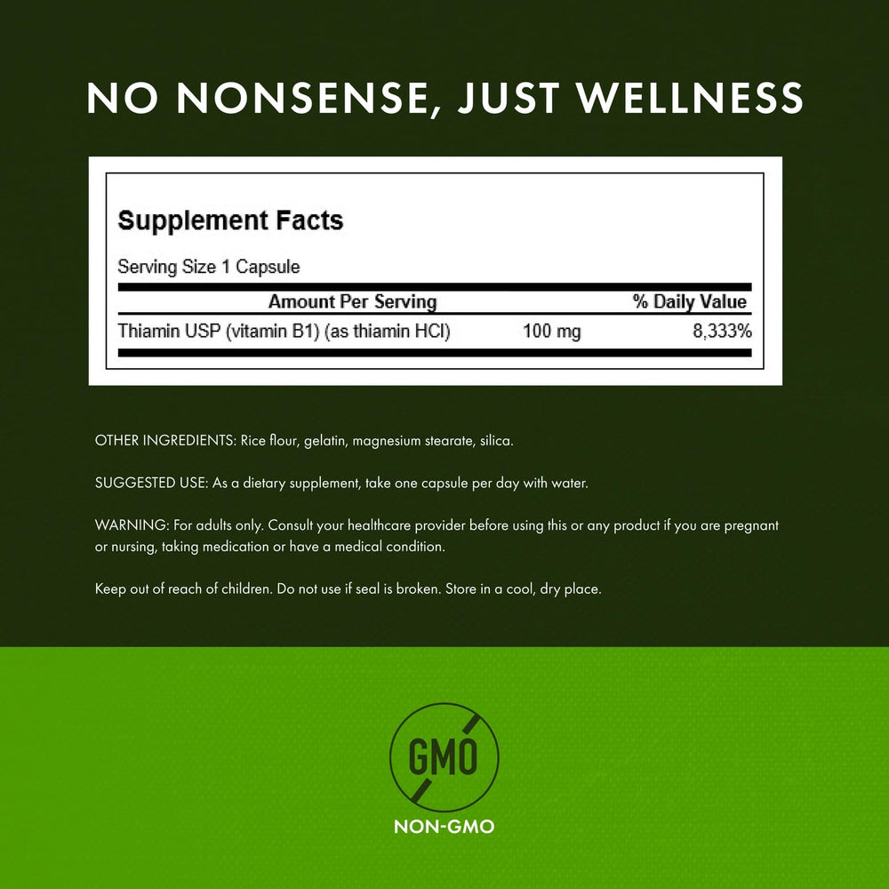 Two-pack Swanson Vitamin B1 packaging for cost-effective daily use