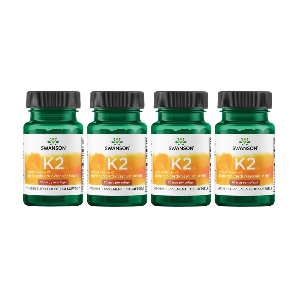 Swanson Vitamin K2 MK-7 Natto softgels bottle, ideal for daily supplementation