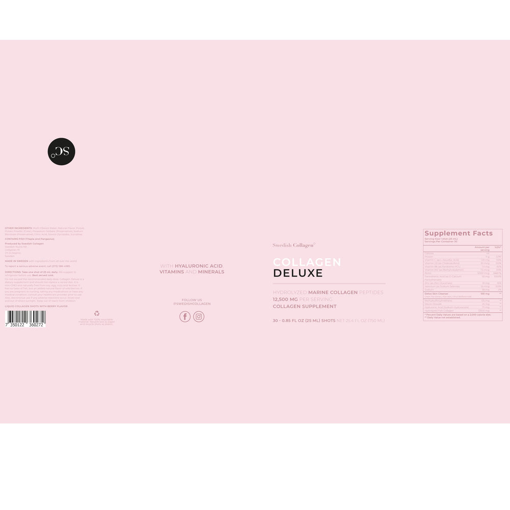 Swedish Collagen Deluxe 30-day supply display