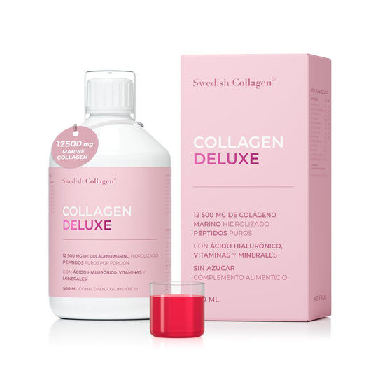 Swedish Collagen Deluxe bottle pour for daily skin and hair support
