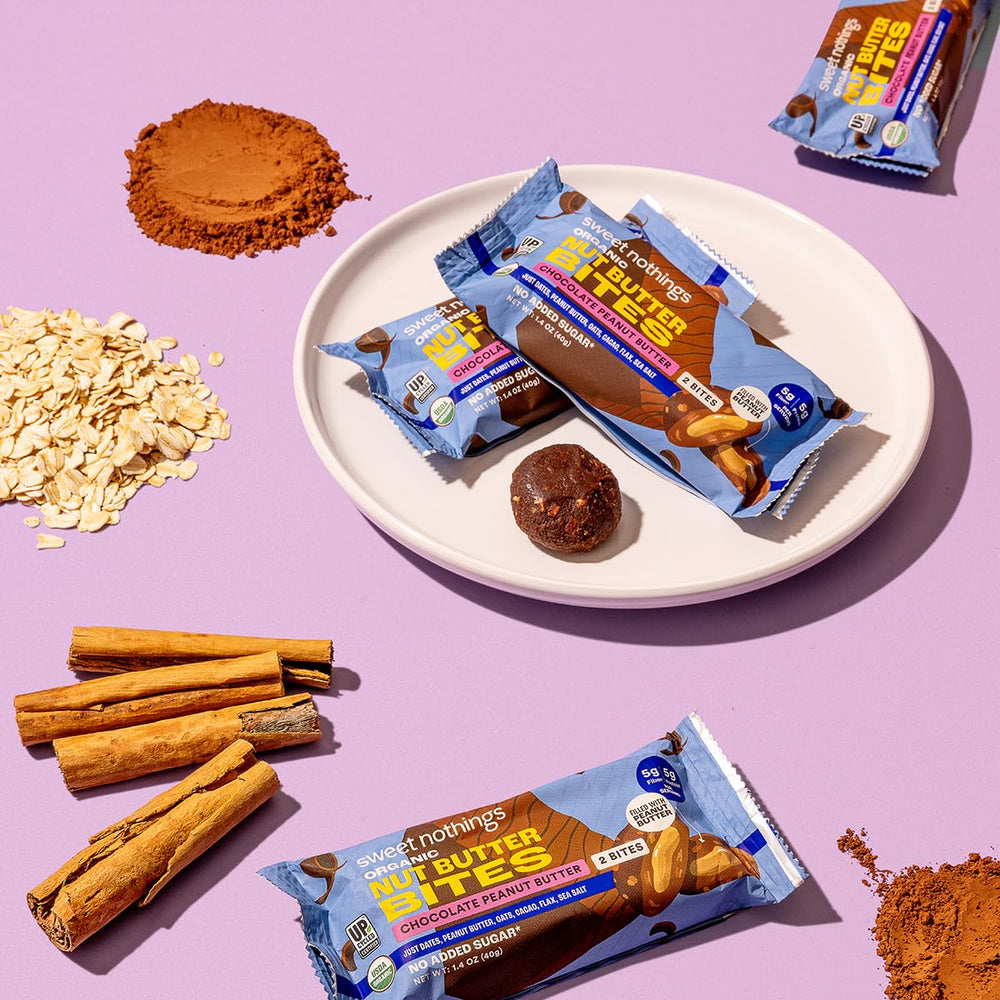 Sweet Nothings variety-pack bites showcasing three flavors