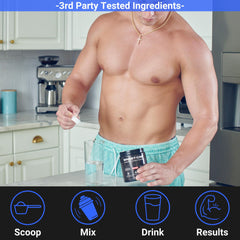 Athlete using SweetCre powder to support workout recovery and endurance.