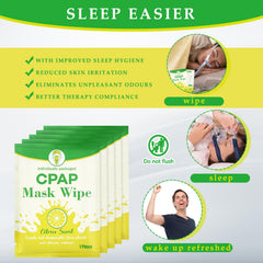 Full-face CPAP mask cleaning with Swiffen wipes