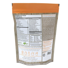 Swiig Mass Builder Chocolate powder scoop highlighting serving size and protein content