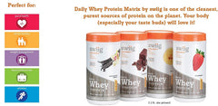 Swiig Premium Daily Whey Protein Matrix Strawberry in athletic setting for active lifestyles.