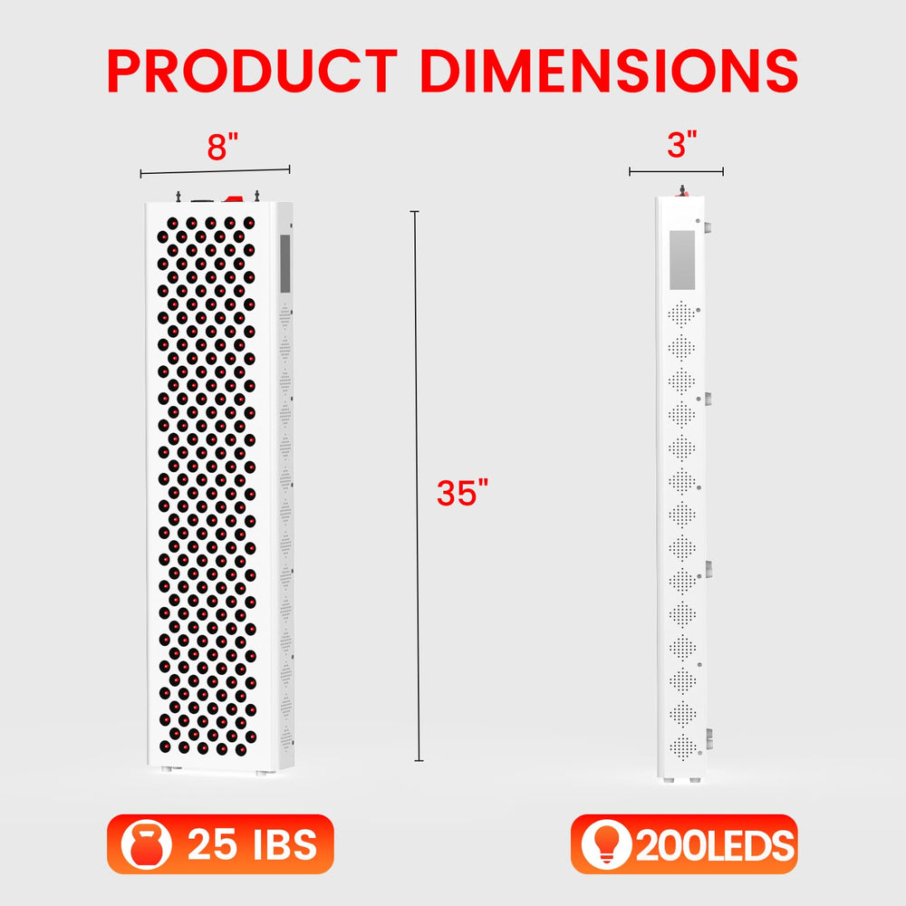 SWIRISE Red Light Panel Elite 1000 hanging kit in-use demonstrates easy installation.