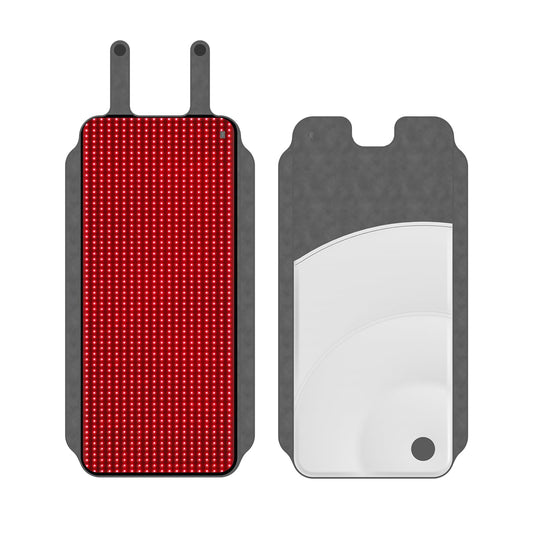 SWIRISE red light therapy pad in full-body wrap shows expansive coverage for soothing sessions.