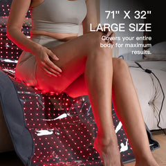 SWIRISE therapy pad in action demonstrates contouring across the body for comfortable relaxation.