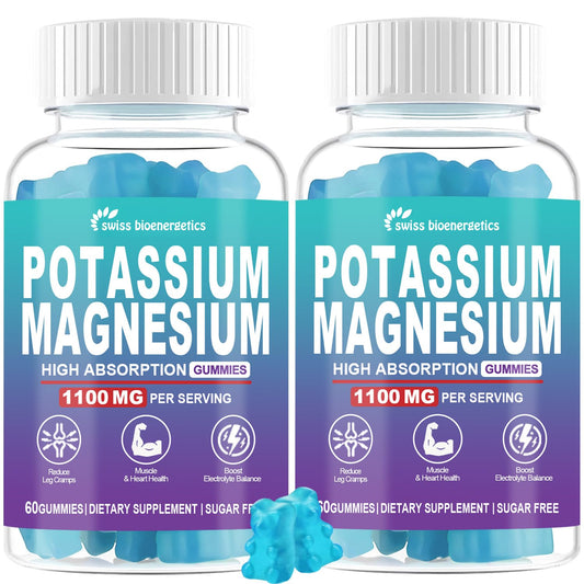 Swiss Bioenergetics potassium citrate gummies bottle front for daily electrolyte support