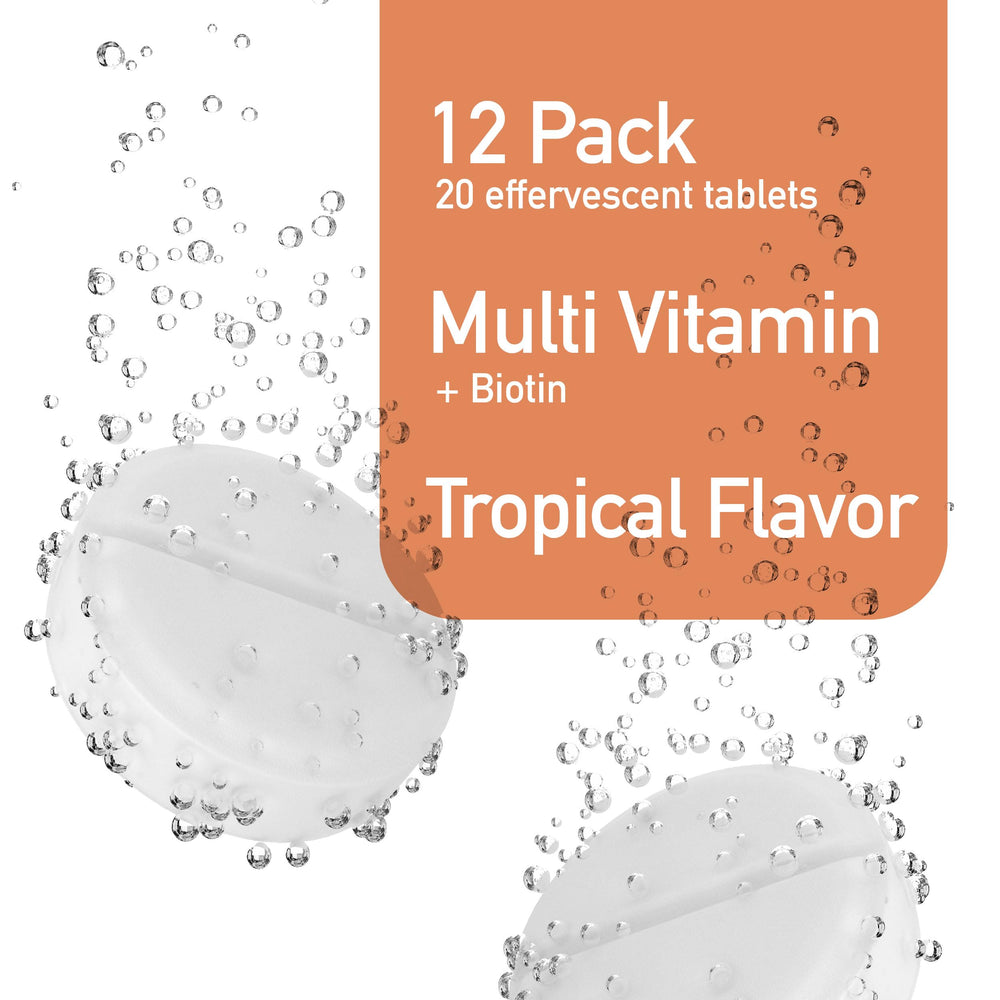 Swiss Imports effervescent tablets close-up with vibrant color and fruity flavor