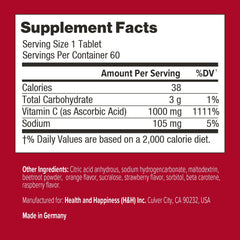 Swisse Vitamin C dissolvable tablet poured into glass for quick mixing
