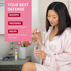 Swisse Vitamin C on-the-go: dissolve-ready tablets for daily immunity support