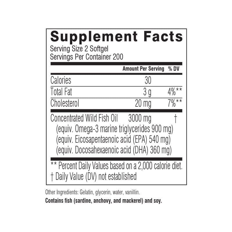 Swisse Wild Fish Oil sustainability symbol indicates responsibly sourced ingredients.