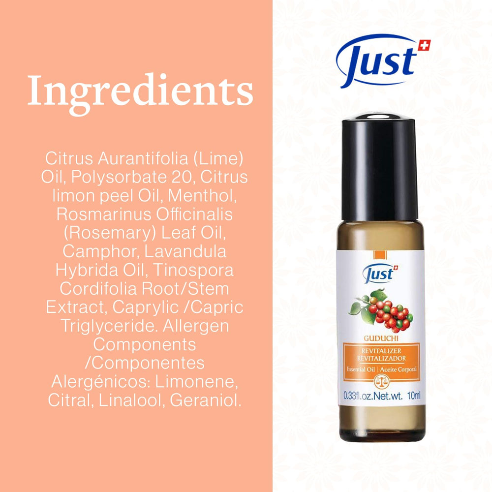 Guduchi Revitalizer applied on the inside of the wrists for discreet use