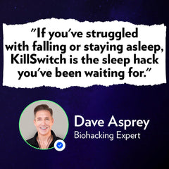 SWITCH Killswitch magnesium sleep powder dissolving in water for a soothing bedtime ritual.