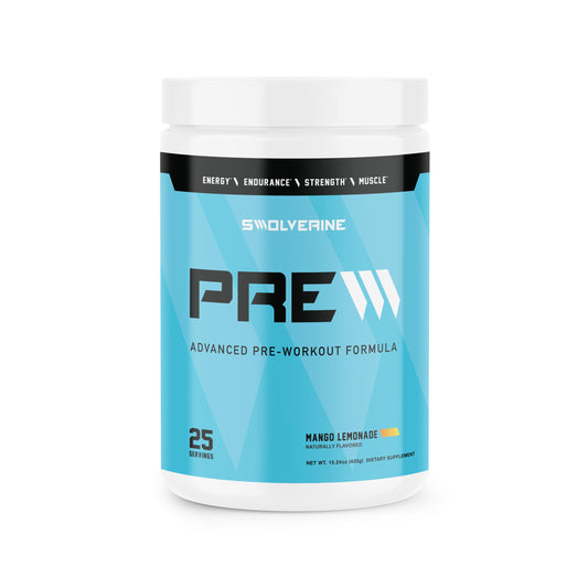 Swolverine PRE citrulline malate bottle pour boosts blood flow and pumps during workouts
