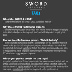 SWORD PERFORMANCE resealable bag on display for easy on-the-go hydration