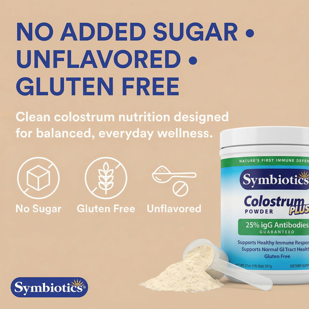 Colostrum Plus Powder mixed in glass for a quick post-workout option.