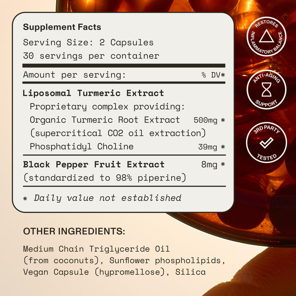 Synchro Gold black pepper extract indicates piperine for enhanced bioavailability.
