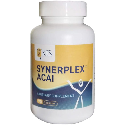 Synerplex Acai capsules bottle front showing convenient daily supplement for wellness