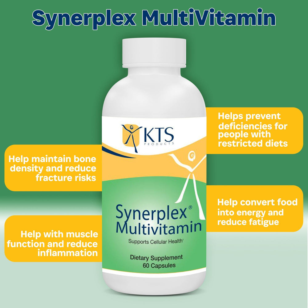 Synerplex Multivitamin morning routine bottle with glass of water for easy intake