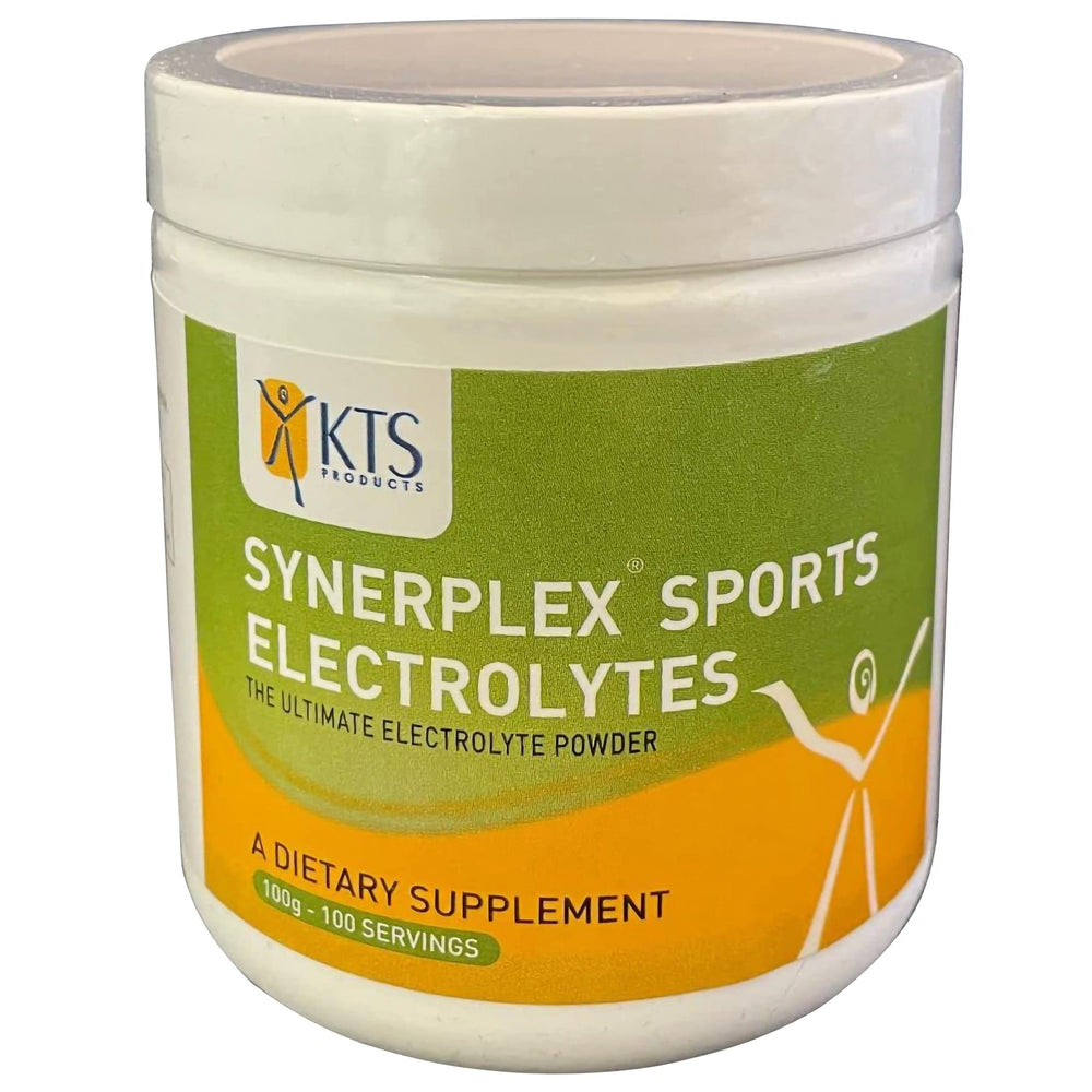 Synerplex Sports Electrolyte Powder bottle front ready for hydration on the go.
