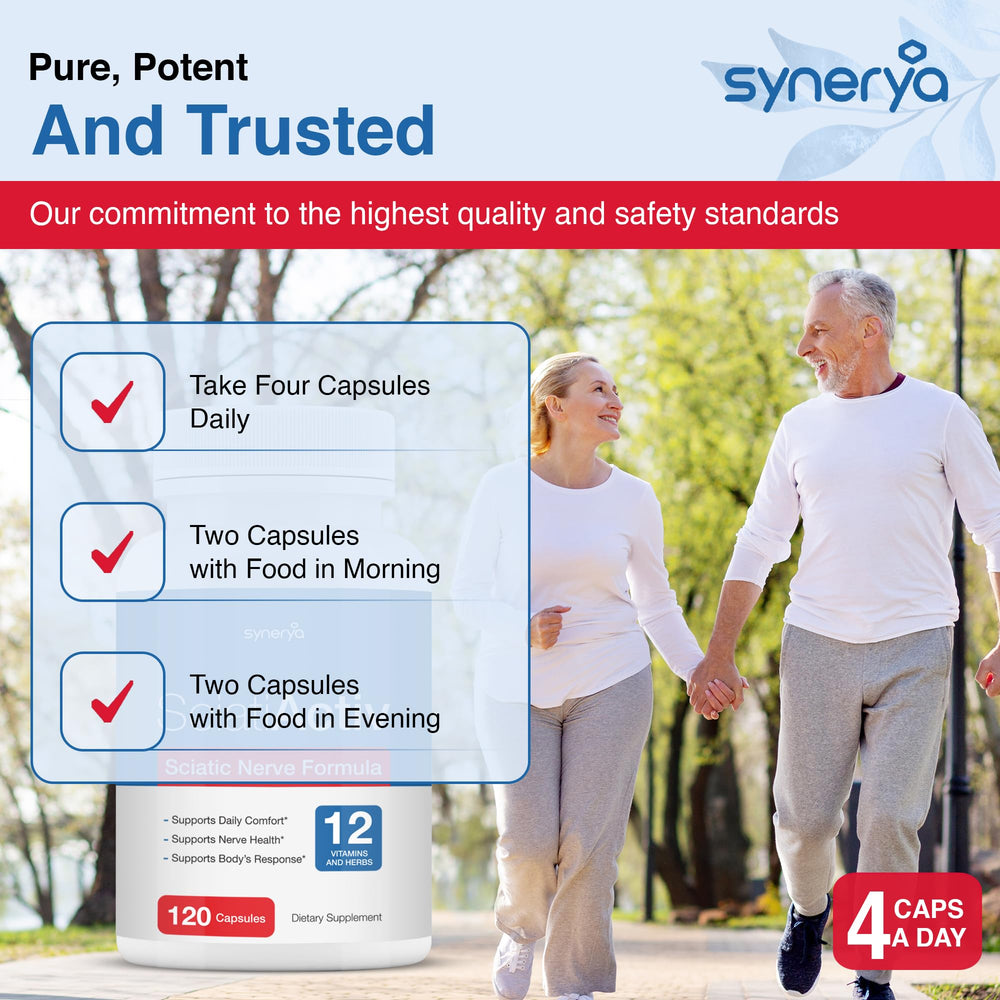 SYNERYA Daily use capsules on table for an easy daily routine.
