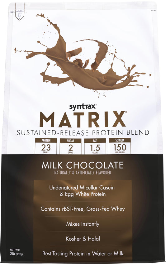 Syntrax Matrix Milk Chocolate 5 lb bag ready for daily shakes.