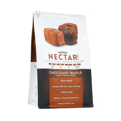 Syntrax Nectar Sweets powder being stirred into water for instant mixability.