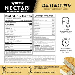 Scoop of Syntrax Nectar Sweets Vanilla Bean Torte for quick instant shakes