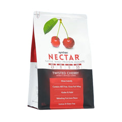 Syntrax Nectar Twisted Cherry mixing-scoop shows easy instant blend.