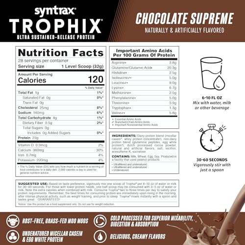 Syntrax Trophix chocolate protein shaker ready for a quick shake.