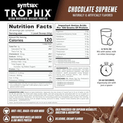 Syntrax Trophix chocolate protein shaker ready for a quick shake.