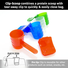 Syntrax Trophix tub with scoop, ideal for meals.