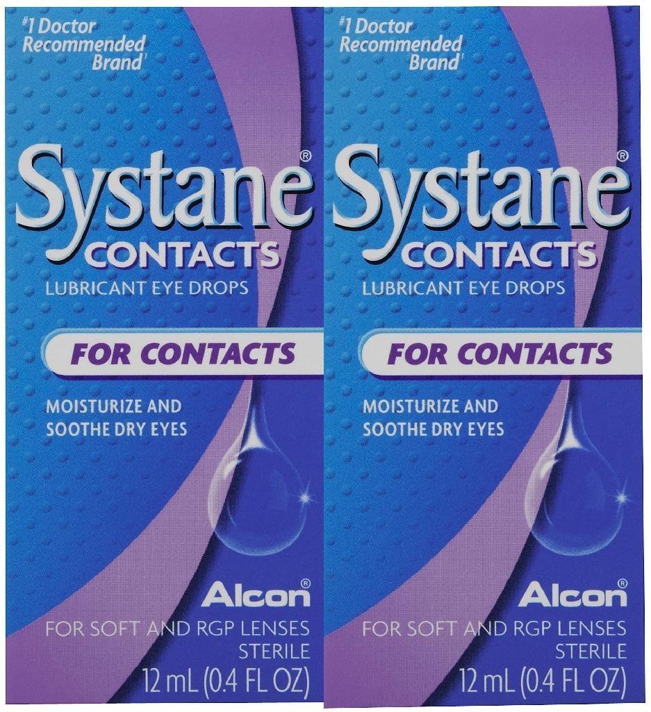 Systane Contacts bottle 12 mL for all-day comfort with contact lenses.
