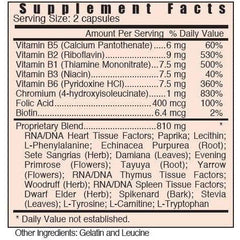 Systemic Formulas 44H Heart packaging box with label and branding reference.