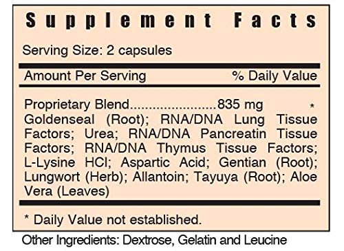 Systemic Formulas Bio Function R Lung 80 label shows dosing and ingredients.