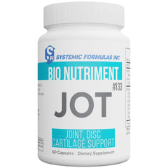 Systemic Formulas JOT bottle front for convenient joint support.