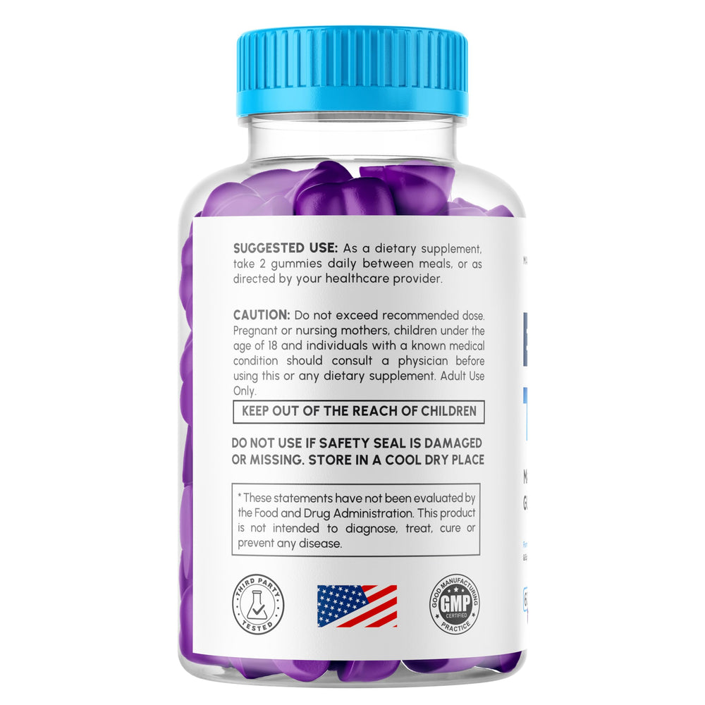 Syvor Boost TRT Gummies nutrition facts panel, transparency.